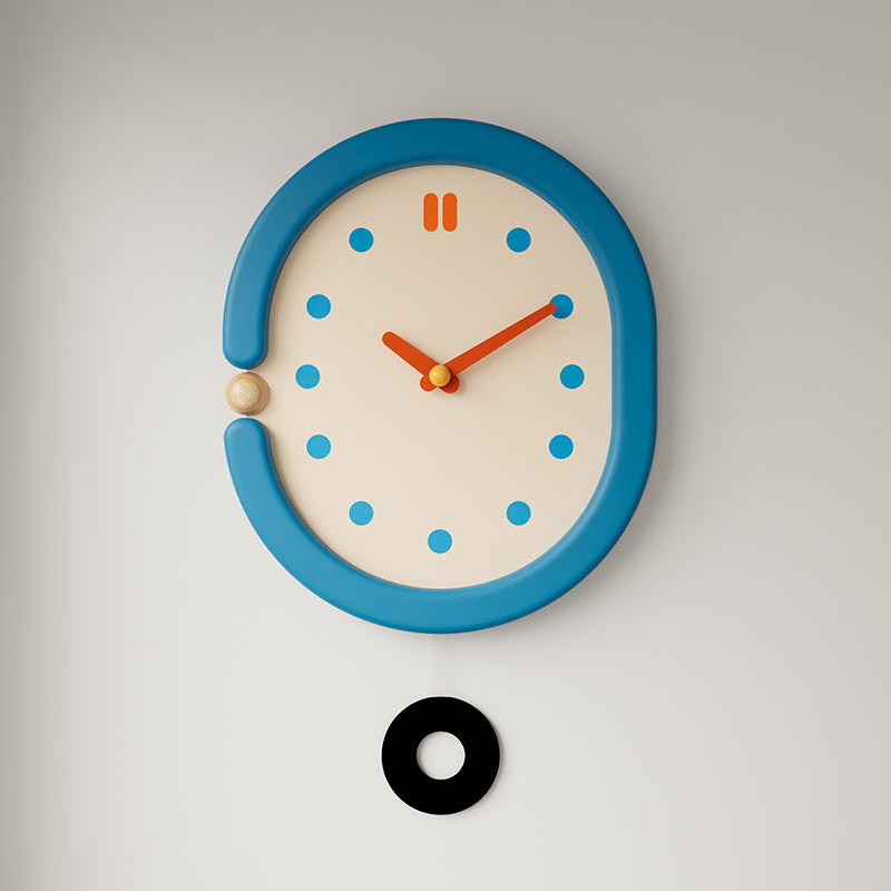 Vintage Blue Wall Clock
