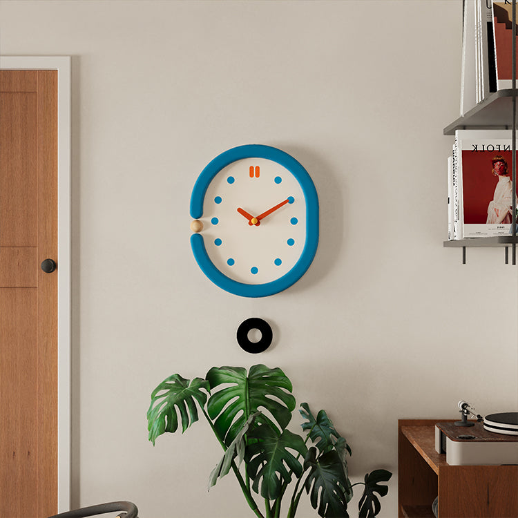 Vintage Blue Wall Clock