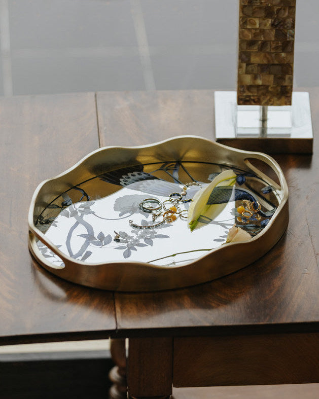Peacock Mirror Tray