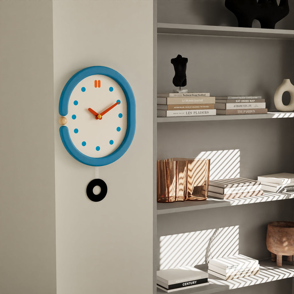 Vintage Blue Wall Clock