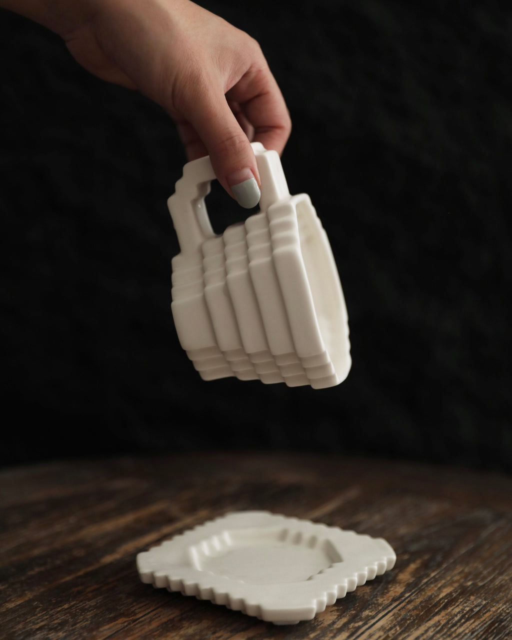 Pixel Stack Ceramic Cup Set