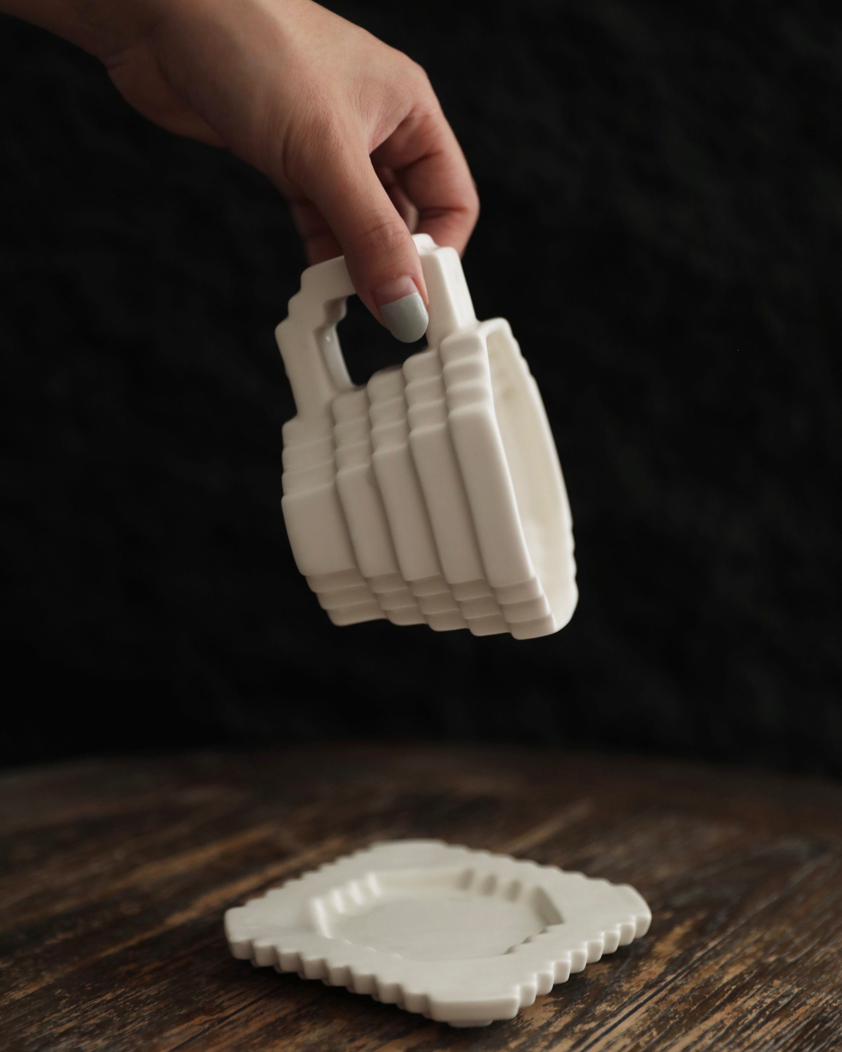 Pixel Stack Ceramic Cup Set
