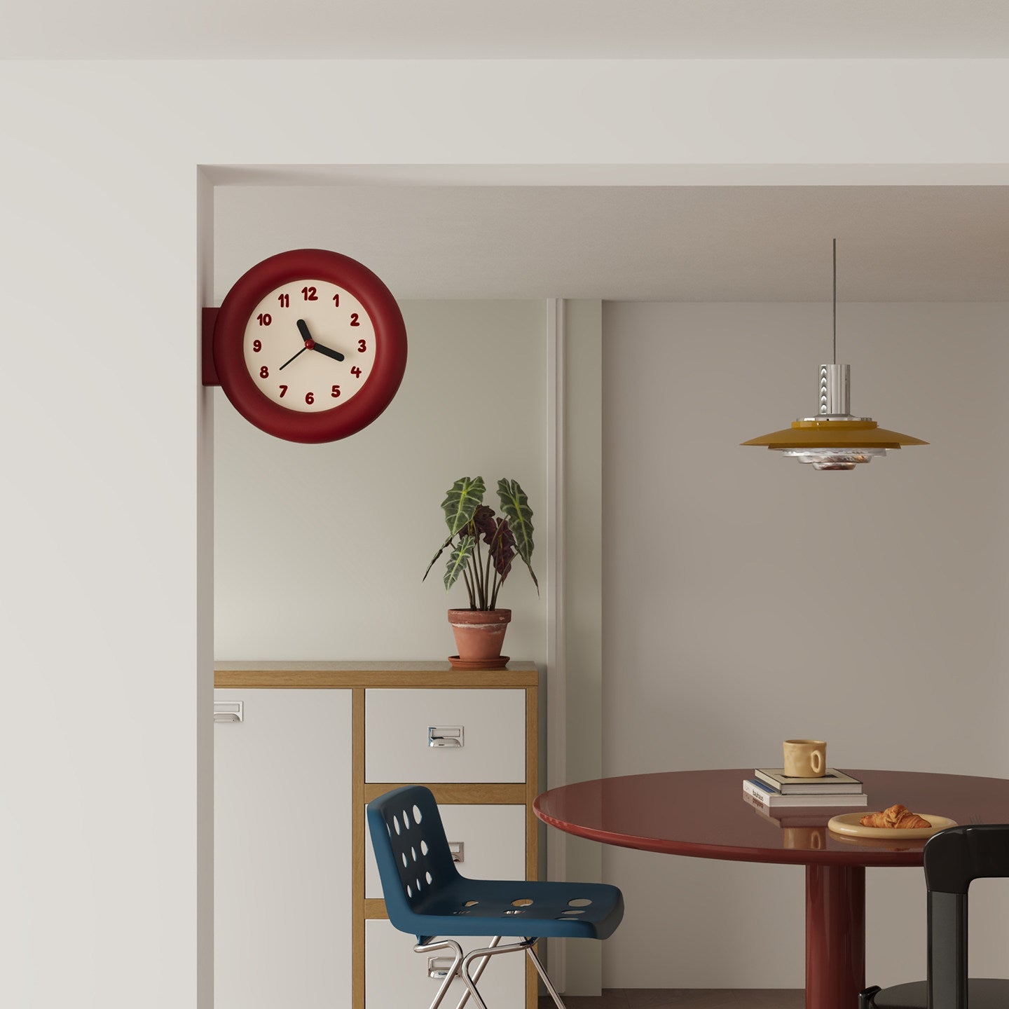 Double-Sided Round Clock