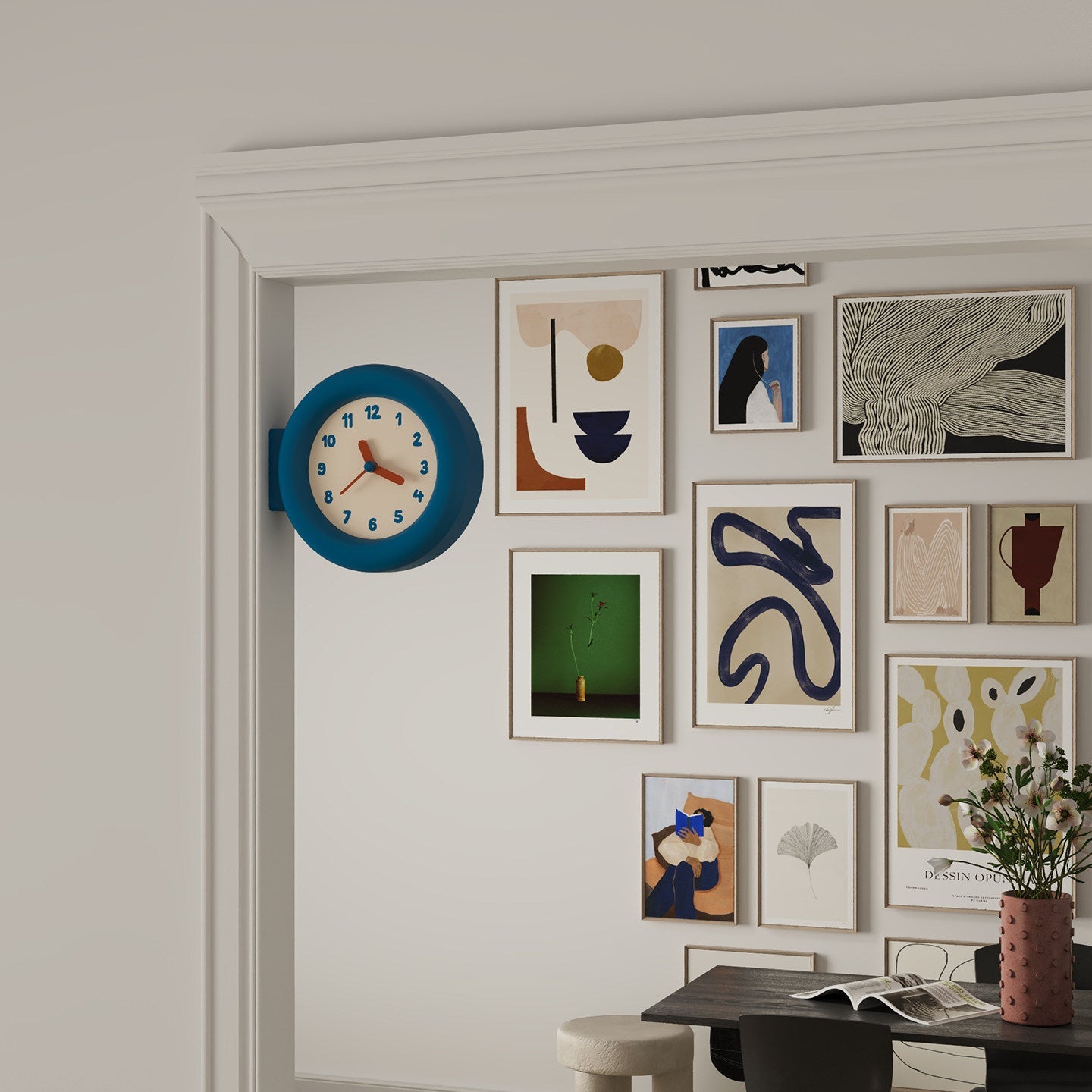 Double-Sided Round Clock
